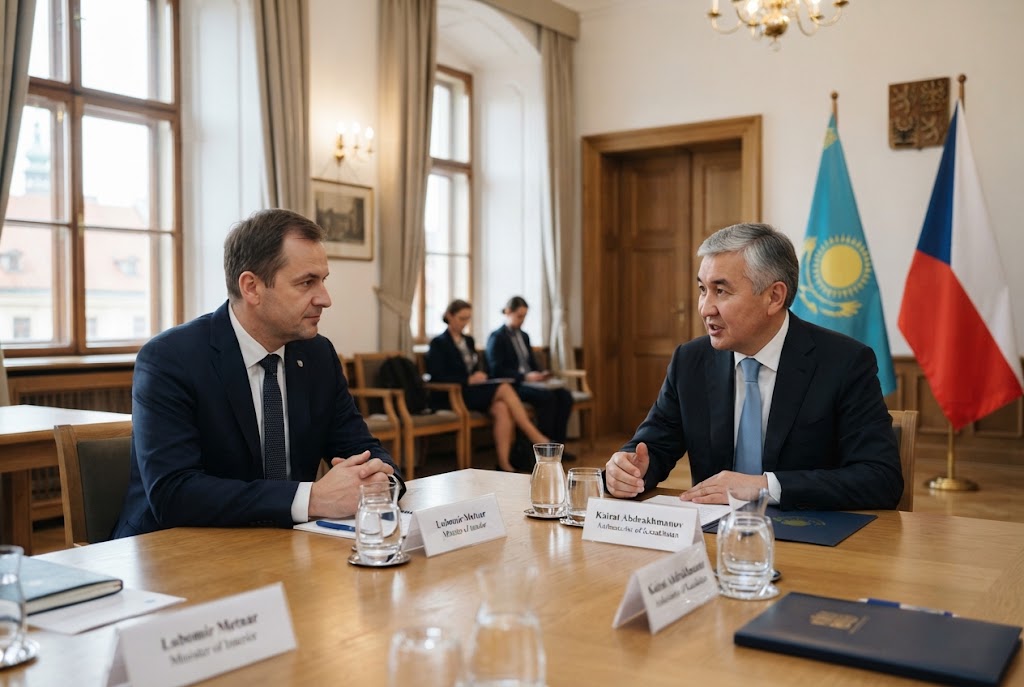 Kazahstanul extinde cooperarea polițienească cu Cehia și apropie relația de UE