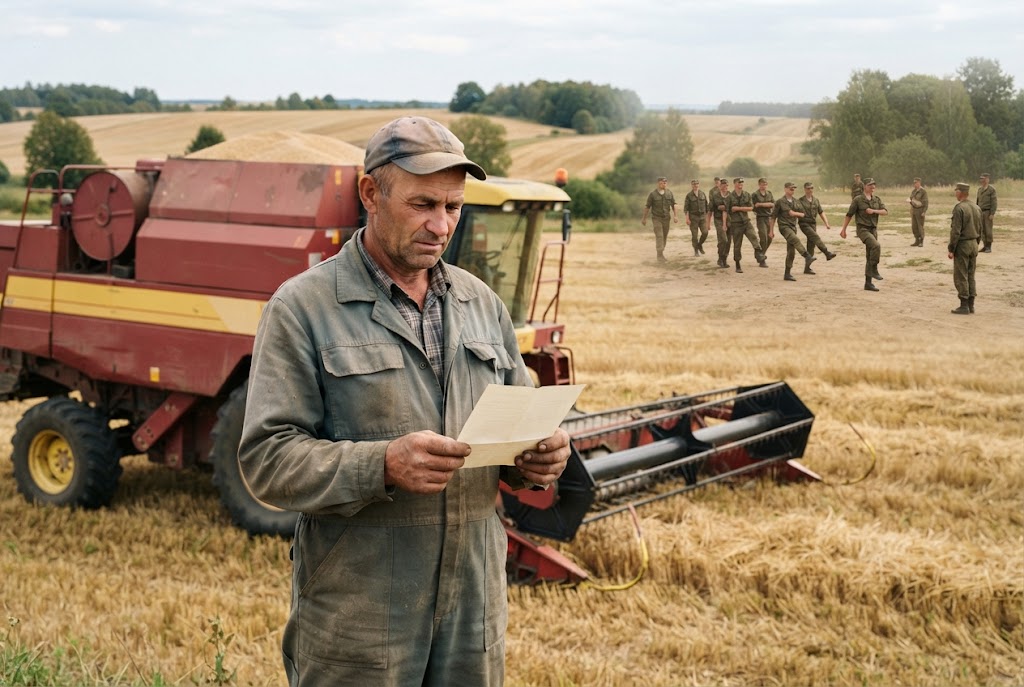 Lukașenko trimite la instrucție militară un combineur cu recoltă record Lukașenko trimite la instrucție militară un combineur cu recoltă record