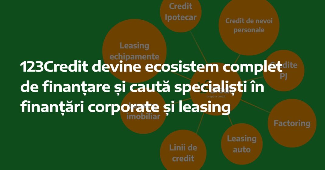 123Credit extinde ecosistemul de finanțare și recrutează specialiști în leasing și finanțări corporate 123Credit extinde ecosistemul de finanțare și recrutează specialiști în leasing și finanțări corporate
