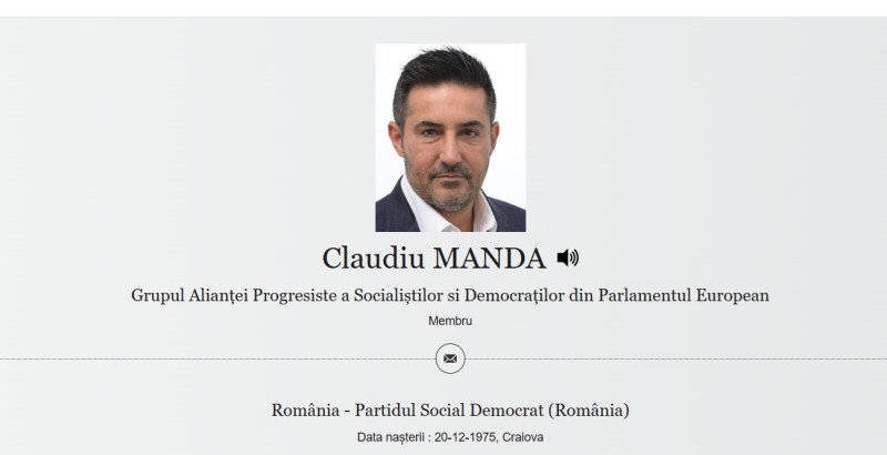 Claudiu Manda, al doilea cel mai absent eurodeputat din Parlamentul European Claudiu Manda, al doilea cel mai absent eurodeputat din Parlamentul European